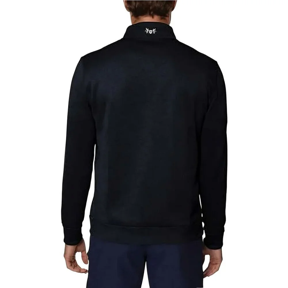 Hickey Freeman Comfort Stretch 1/4 Zip Pullover Black Quality Comfort Size XXL